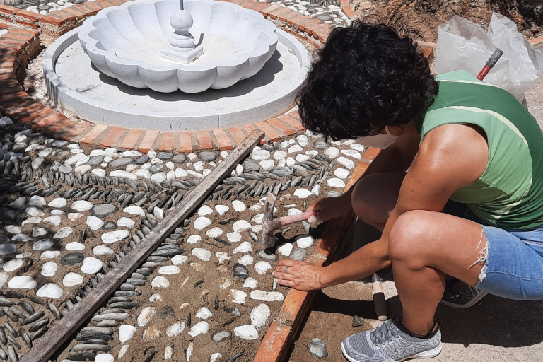 Proceso de construcción del jardín